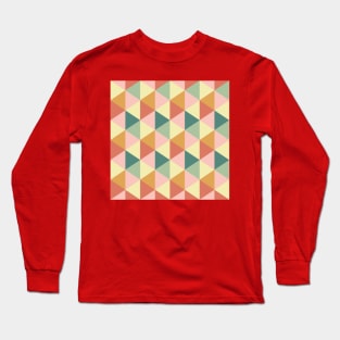 Geometric Triangle Pattern Long Sleeve T-Shirt